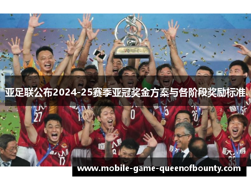亚足联公布2024-25赛季亚冠奖金方案与各阶段奖励标准